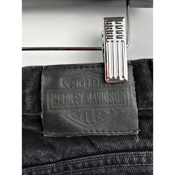 Harley-Davidson Black Denim Jeans Men’s 36x30 Classic Fit Biker Motorcycle Pants - Picture 6 of 7